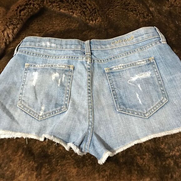 Carmar Distressed Denim Cut-Offs - Picture 6 of 8